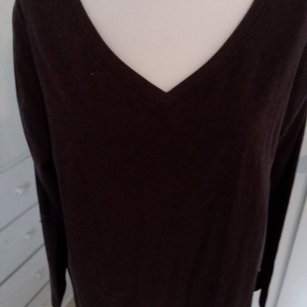 Lane Bryant Modern Fit Brown 18/20 W, V neck